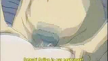 Escrava Hentai de Joelhos Lambendo Perna do Mestre Acorrentada