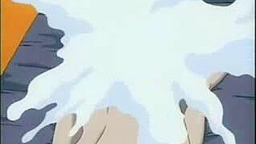 Escrava Hentai de Joelhos Lambendo Perna do Mestre Acorrentada