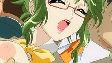 Bukkake no Trem Público com Universitária Peituda Hentai