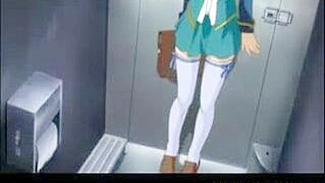 Bukkake no Trem Público com Universitária Peituda Hentai