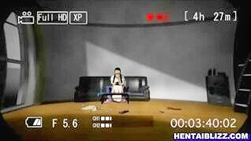 Empregada Hentai Gangbanged e Filmada em Cena Quente