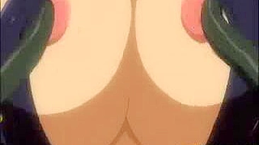 Hentai Peituda Chicoteada e Arrombada por Tentáculos de Pau Gigante