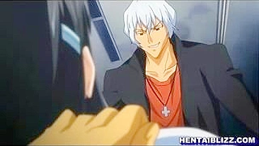 Bandidos Hentai Metem e Gozam no Rosto da Garota em Cena Selvagem