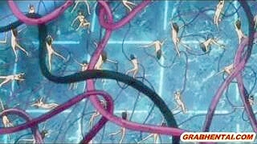 Gangbang de tentáculos com grupo hentai peituda - fantasia suprema