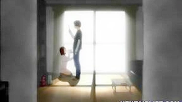 Hentai com Garotas Anime Engolindo Porra e Fodendo Peitos