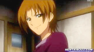 Hentai Bondage: Universitária Peituda Jorra Leite