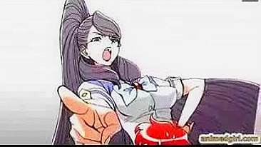 Colegial Travesti de Hentai se Masturba pro Prazer Máximo