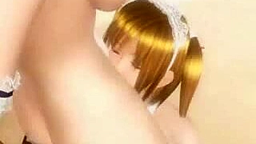 Empregada Travesti 3D Fodida na Boca e Buceta - Fantasia Hentai Suprema!