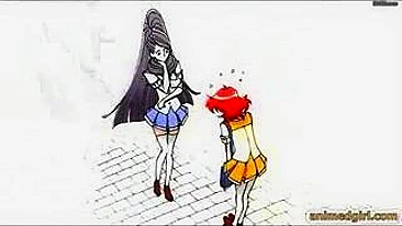 Princesa Hentai Dedando Travesti em Vídeo Pornô