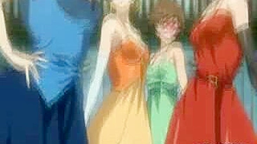 Punheta de Shemale Amarrada no Paraíso Hentai