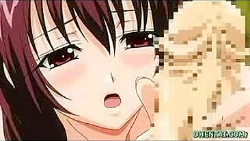 Universitária Hentai com Vibrador na Buceta Molhada em Oral Intenso