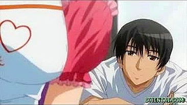 Empregada Peituda e Suculenta Rebolando os Peitos em Fantasia Hentai