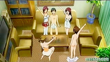 Orgia Hentai com Gozadas no Anime Pornô de Sorte