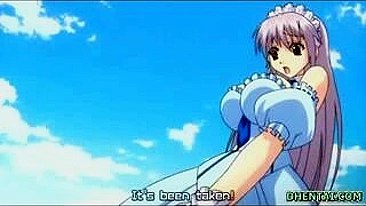 Garota Hentai Peituda Apalpa Seus Peitões em Público