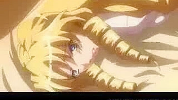 Loira Amarrada com Peitões Grandes Fodida em Vídeo Hentai