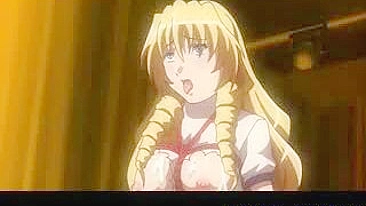 Loira Amarrada com Peitões Grandes Fodida em Vídeo Hentai