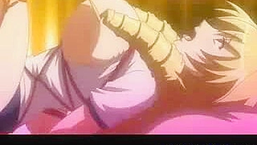 Loira Amarrada com Peitões Grandes Fodida em Vídeo Hentai