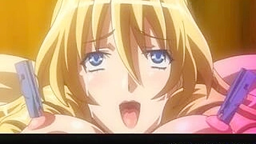 Loira Amarrada com Peitões Grandes Fodida em Vídeo Hentai