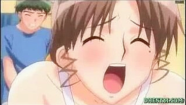 Pornô Hentai de Esposa - Esposa Peituda Quente e Molhada com Dedada