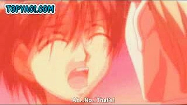 Escravo Hentai Boy Chupa Dildo e Cavalga Pau no Cu Anal