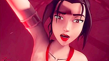 Hentai da Azula com cavalgada insana e orgasmo único em POV safado