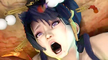 Garota de Dead or Alive com peitos naturais fode de lado até gozar forte