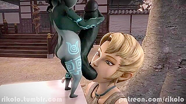 Midna futanari transando brutal com Ilia, que putaria selvagem