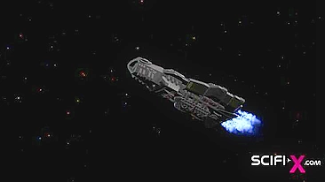 Sexo na nave com uma gata de cabelo branco e um robô safado