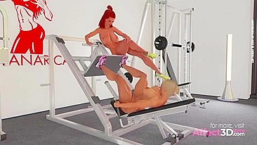 Garota futanari hentai com pau gostoso fudendo a namorada feliz da vida