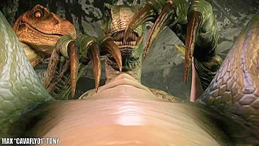 Foda com dino em cena hentai com orgasmos loucos e intensos