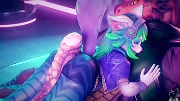 Ruiva safada em compilação de garganta profunda hentai hardcore