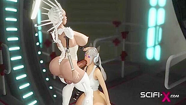 Futa com alienígena gata que adora prazer hardcore intenso