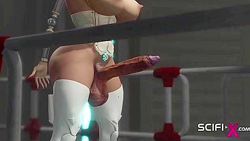 Futa com alienígena gata que adora prazer hardcore intenso