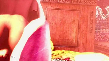 Rainha Nualia fodida com paixão em cena hentai com um macho de verdade