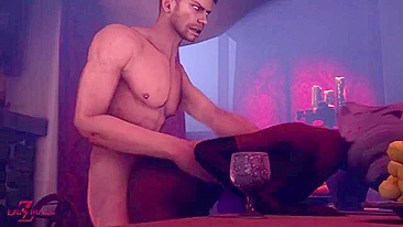 Rainha Nualia fodida com paixão em cena hentai com um macho de verdade