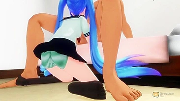 Hatsune Miku chupando pauzão de um cara bem dotado