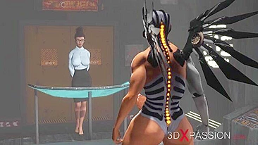 Sessão de boquete de uma gata sexy com bundão gordo em pornô futa hentai