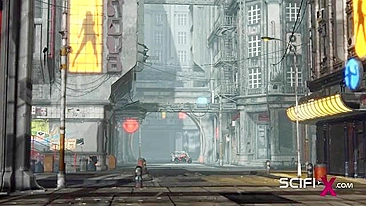 Sexo cibernético com ciborgues que adoram hentai hardcore e gozadas reais