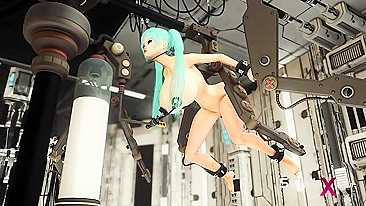 Gostosa peituda do espaço pronta pra foder num hentai sci-fi taboo