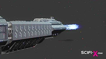 Gostosa peituda do espaço pronta pra foder num hentai sci-fi taboo