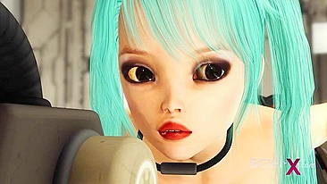 Gostosa peituda do espaço pronta pra foder num hentai sci-fi taboo