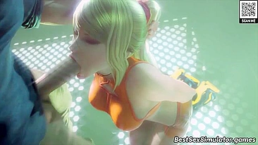 Samus Aran em hentai safado com loira peituda louca por pau grosso