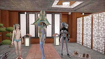 Hentai tabu de Fallout 4 com lingerie sexy e safados exibindo