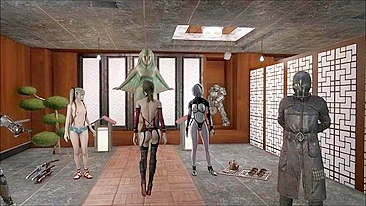 Hentai tabu de Fallout 4 com lingerie sexy e safados exibindo