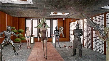 Hentai tabu de Fallout 4 com lingerie sexy e safados exibindo