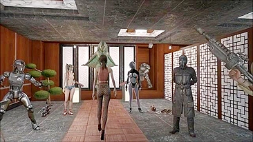 Hentai tabu de Fallout 4 com lingerie sexy e safados exibindo