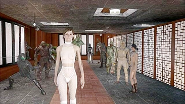 Hentai tabu de Fallout 4 com lingerie sexy e safados exibindo