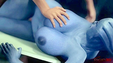 Liara de Mass Effect tem peitos fodidos com tesão e prazer em hentai