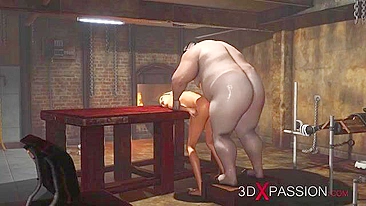 Gordo vai foder a buceta quente de puta hentai em cena bem taboo