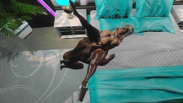 Amor hentai com loira peituda que adora paus pretos